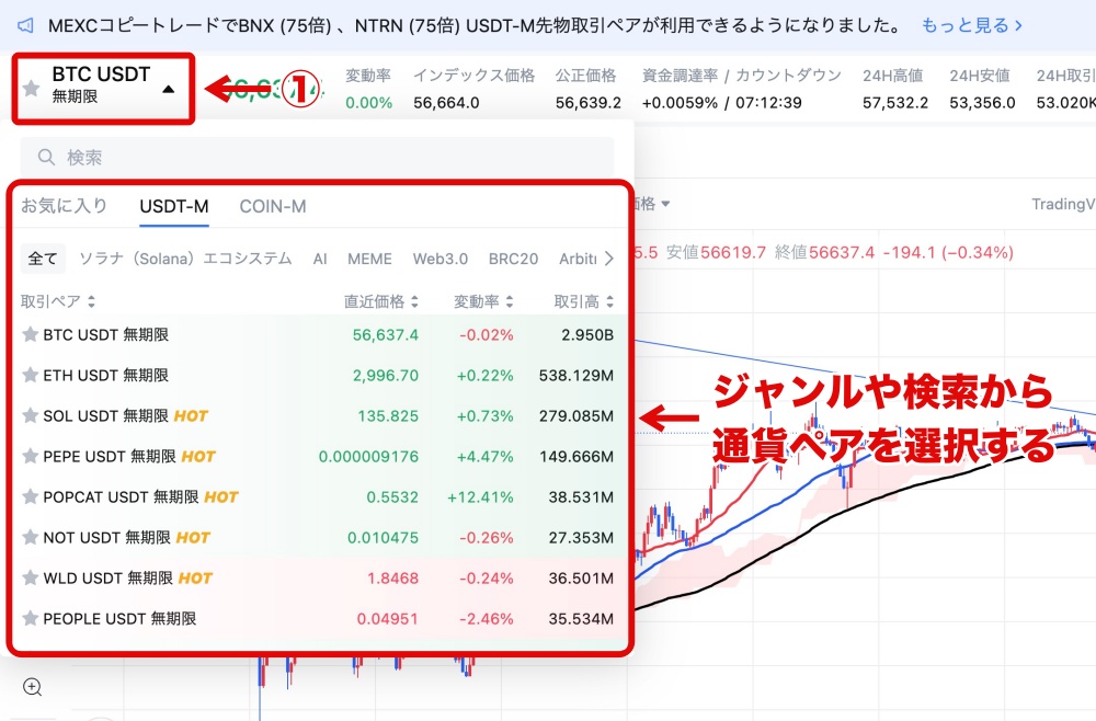 USDTを使って実際にトレード2