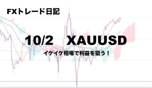 【FX】XAUUSDで押し目買いを狙ってみた【トレード日記】